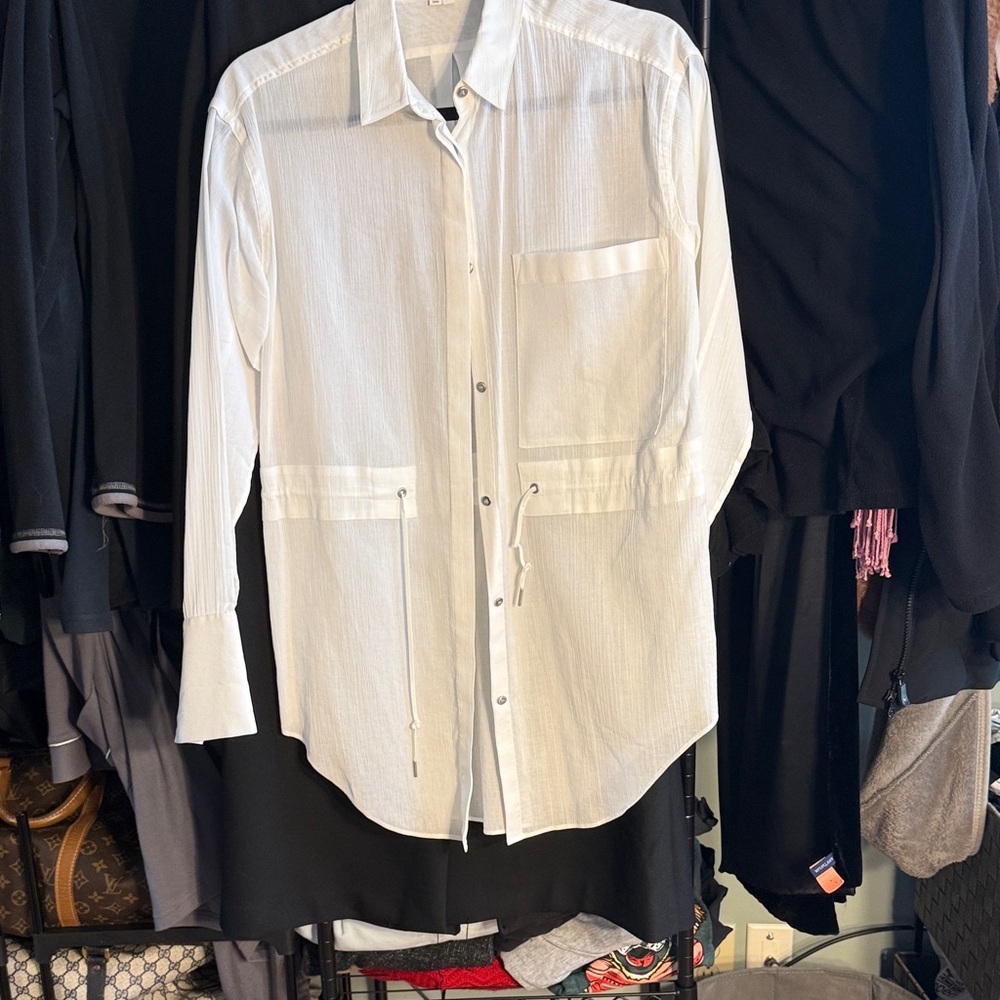 Helmut Lang White Button Down Shirt NWOT